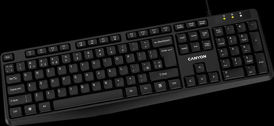 CANYON klaviatūra KB-1 UK, laidinė, juoda