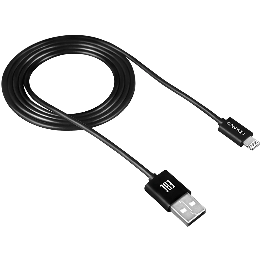 CANYON kabelis CFI-1 Lightning 5W 1m Juodas