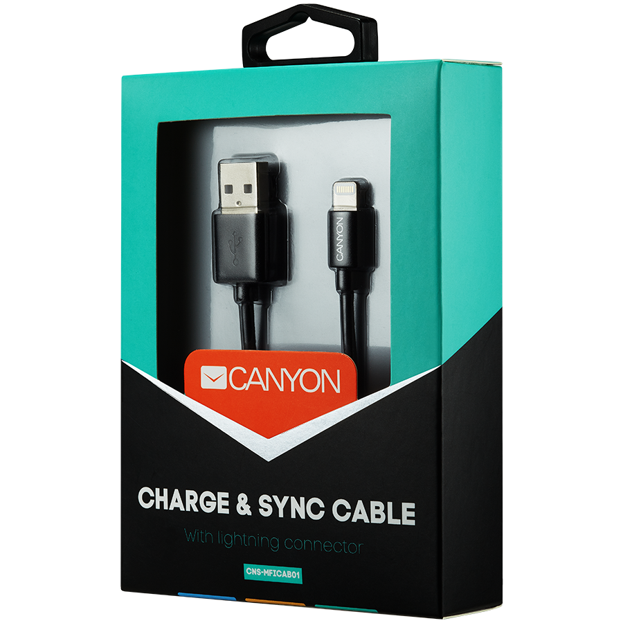 Apple CANYON kabelis MFI-1 Lightning 12W 1m Juodas