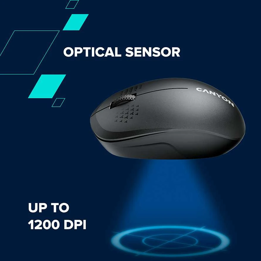 CANYON pelė MW-04 3buttons BT Wireless Baltas