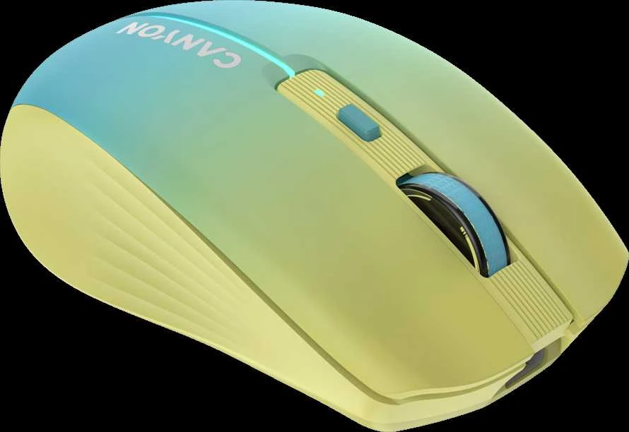 CANYON pelė MW-44 Wireless Charge Geltona mėlyna