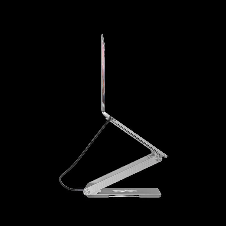 Canyon Nešiojamas kompiuterio stovas su šakotuvu, TYPE C F į HDMI2.0+2USB3.0+USBC3.0+RJ45+PD, TYEP C - C kabelis 1m baltas su Emark: HUSB332A, Medžiaga: Aliuminio korpusas+ABS+PS, Dydis: 245x240x27.2+/-0.3mm, Svoris: 1304g
