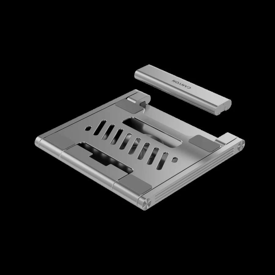 Canyon Nešiojamas kompiuterio stovas su šakotuvu, TYPE C F į HDMI2.0+2USB3.0+USBC3.0+RJ45+PD, TYEP C - C kabelis 1m baltas su Emark: HUSB332A, Medžiaga: Aliuminio korpusas+ABS+PS, Dydis: 245x240x27.2+/-0.3mm, Svoris: 1304g