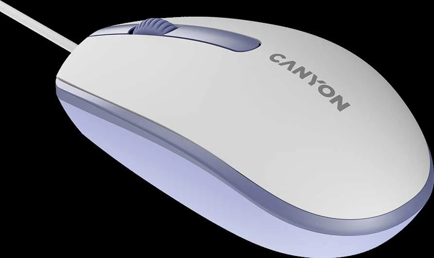 CANYON pelė M-10 su laidu Baltas Lavender