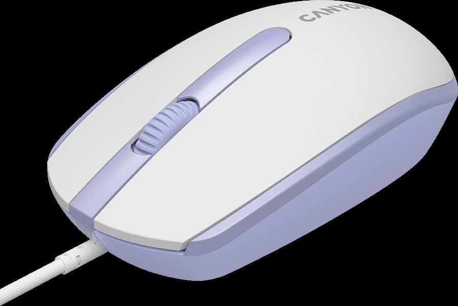 CANYON pelė M-10 su laidu Baltas Lavender