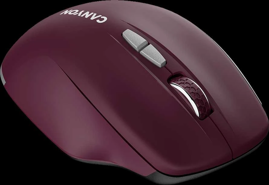 CANYON pelė MW-21 BlueLED 7 mygtukų belaidė bordo raudona