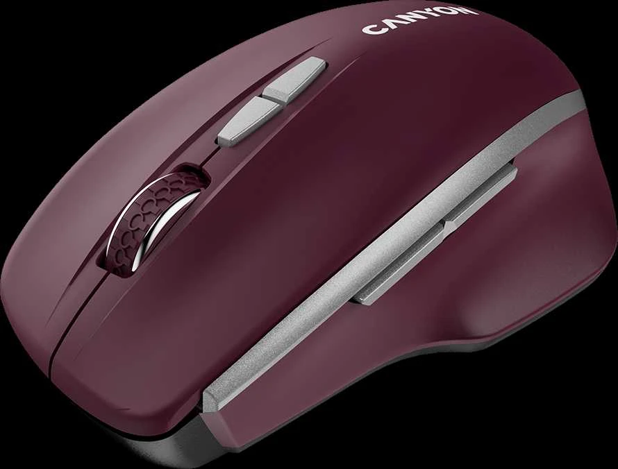 CANYON pelė MW-21 BlueLED 7 mygtukų belaidė bordo raudona