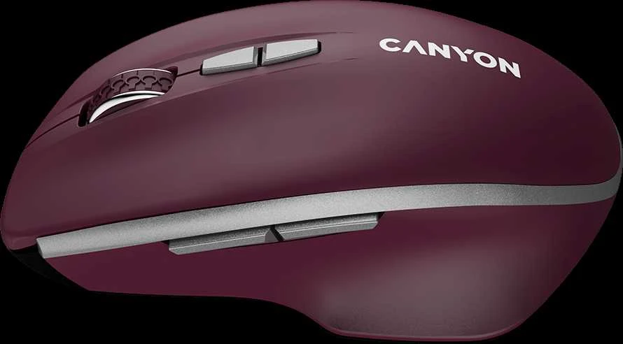 CANYON pelė MW-21 BlueLED 7 mygtukų belaidė bordo raudona