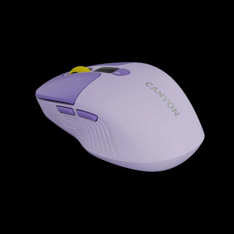CANYON pelė MW-26 LCD tyli dvigubo režimo belaidė violetinė