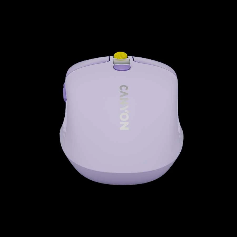 CANYON pelė MW-26 LCD tyli dvigubo režimo belaidė violetinė