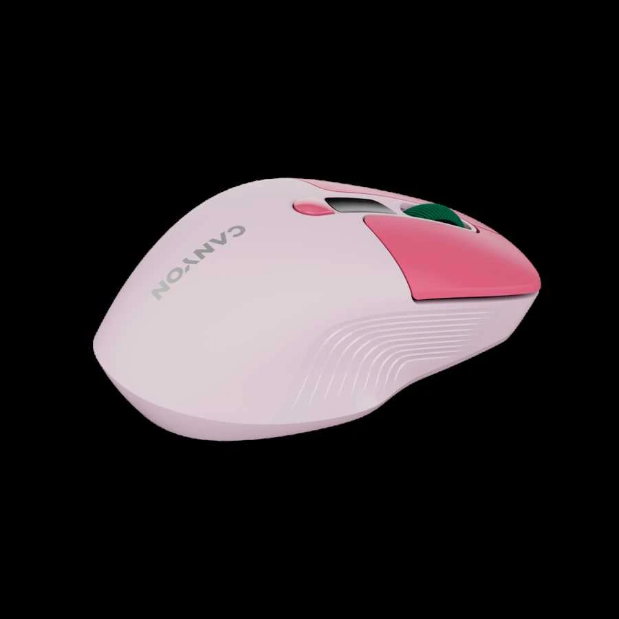 CANYON pelė MW-26 LCD tyli dvigubo režimo belaidė rožinė