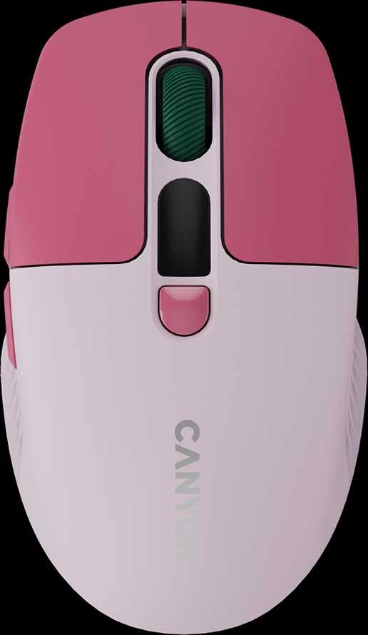 CANYON pelė MW-26 LCD tyli dvigubo režimo belaidė rožinė