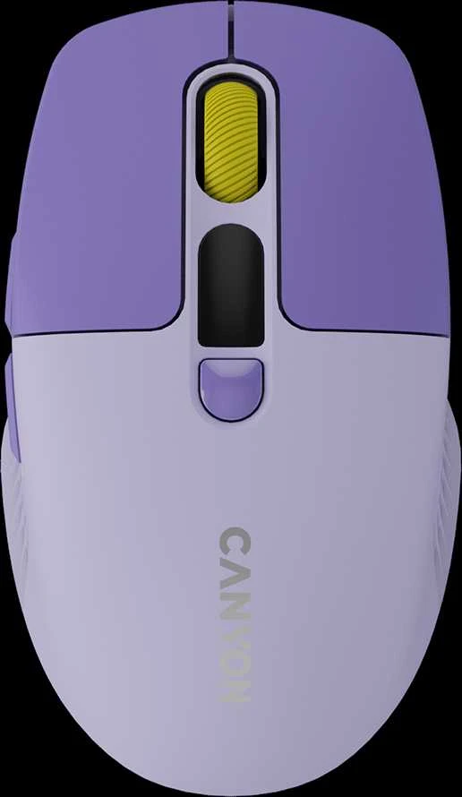 CANYON pelė MW-26 LCD tyli dvigubo režimo belaidė violetinė