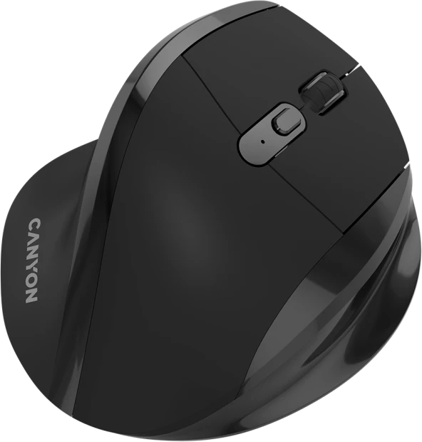 CANYON pelė OnClick 17 Ergonomic 6 buttons 1600DPI Wireless Juodas