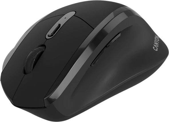 CANYON pelė OnClick 17 Ergonomic 6 buttons 1600DPI Wireless Juodas