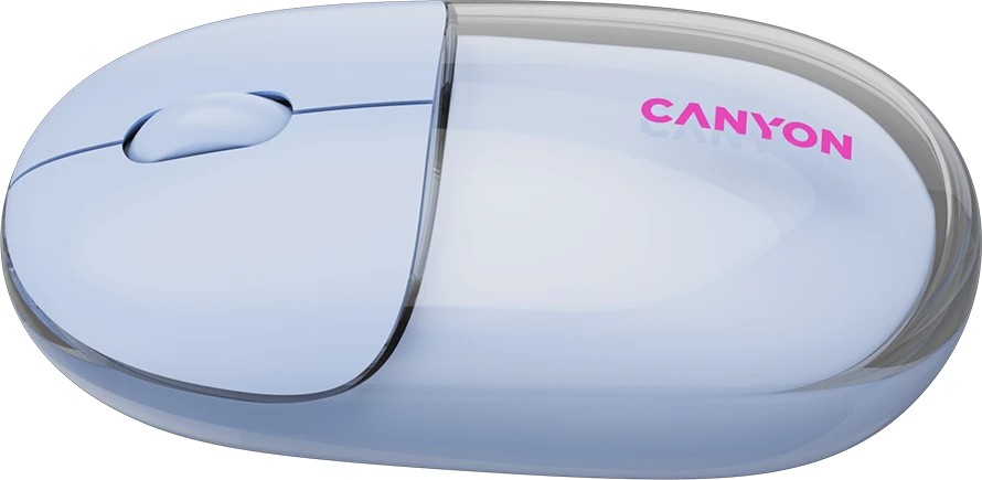 CANYON pelė OnClick 24 BT / belaidė permatoma / mėlyna