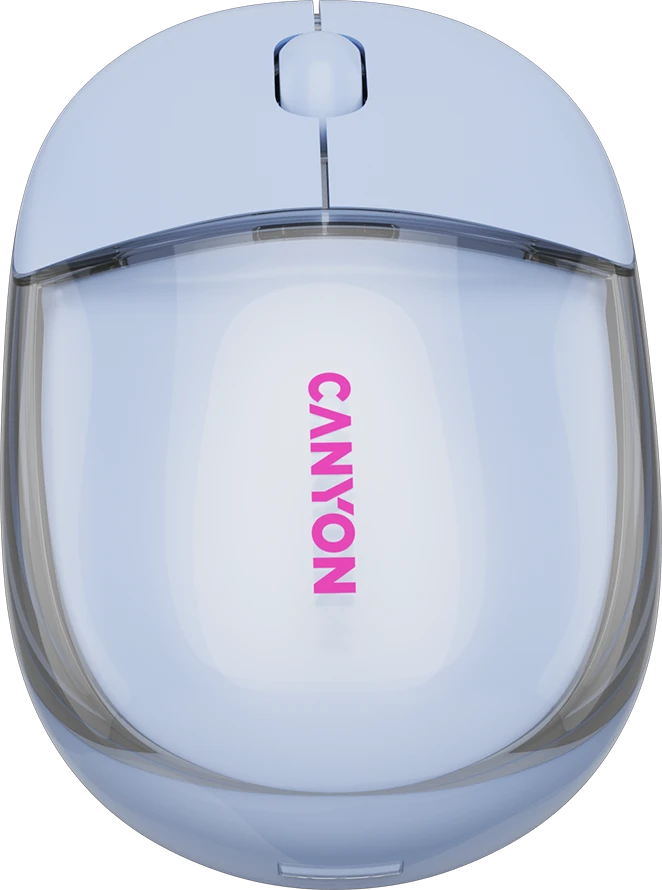 CANYON pelė OnClick 24 BT / belaidė permatoma / mėlyna