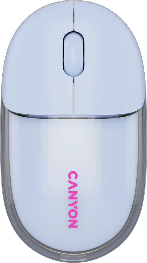 CANYON pelė OnClick 24 BT / belaidė permatoma / mėlyna