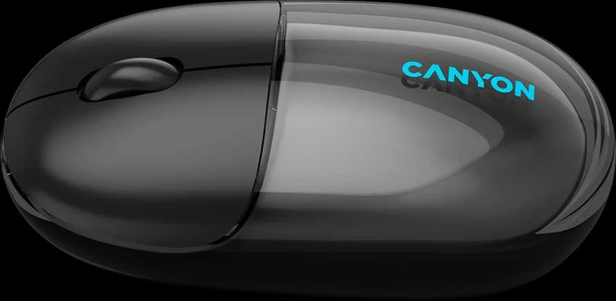 CANYON pelė OnClick 24 BT / belaidė permatoma / juoda