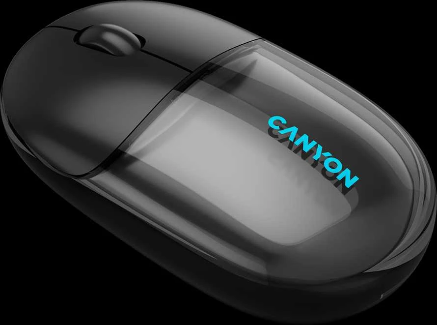 CANYON pelė OnClick 24 BT / belaidė permatoma / juoda