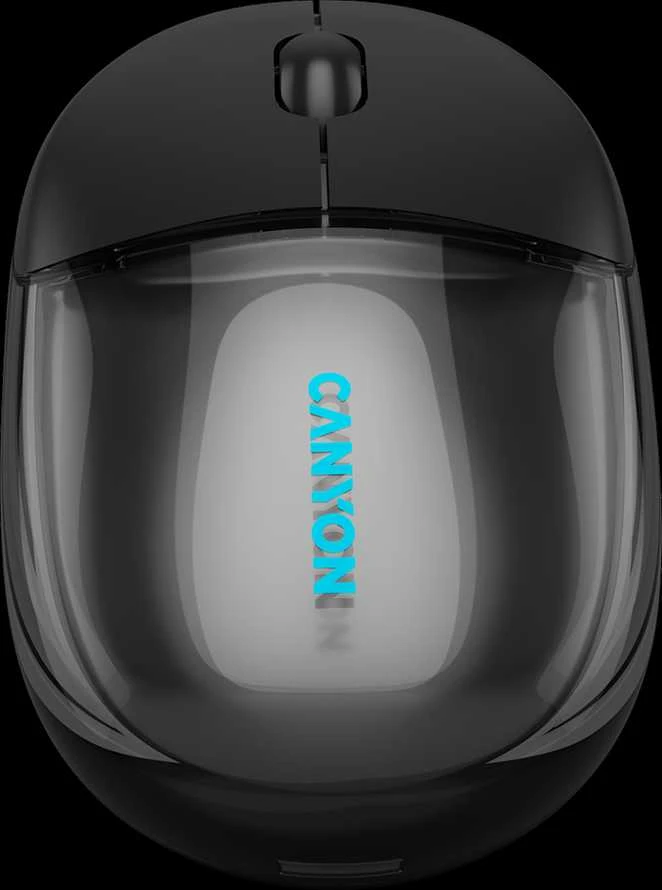 CANYON pelė OnClick 24 BT / belaidė permatoma / juoda