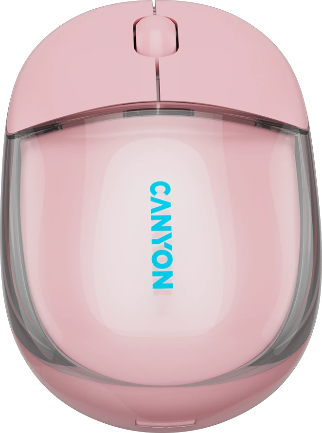 CANYON pelė OnClick 24 BT / belaidė permatoma / rožinė