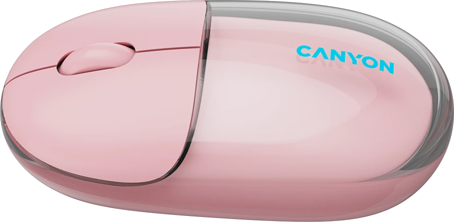 CANYON pelė OnClick 24 BT / belaidė permatoma / rožinė