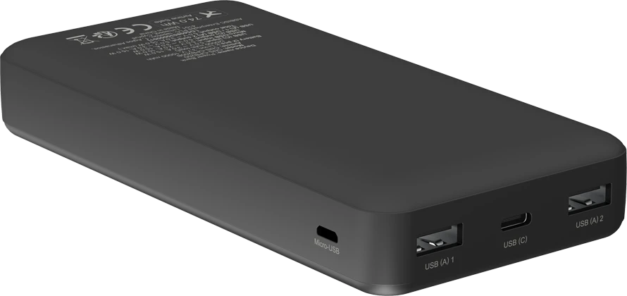CANYON išorinė baterija OnPower 200 20000mAh Juodas