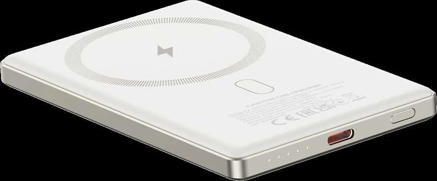 CANYON išorinė baterija OnPower 505 plonas magnetinis 5000 mAh PD20W smėlio spalvos