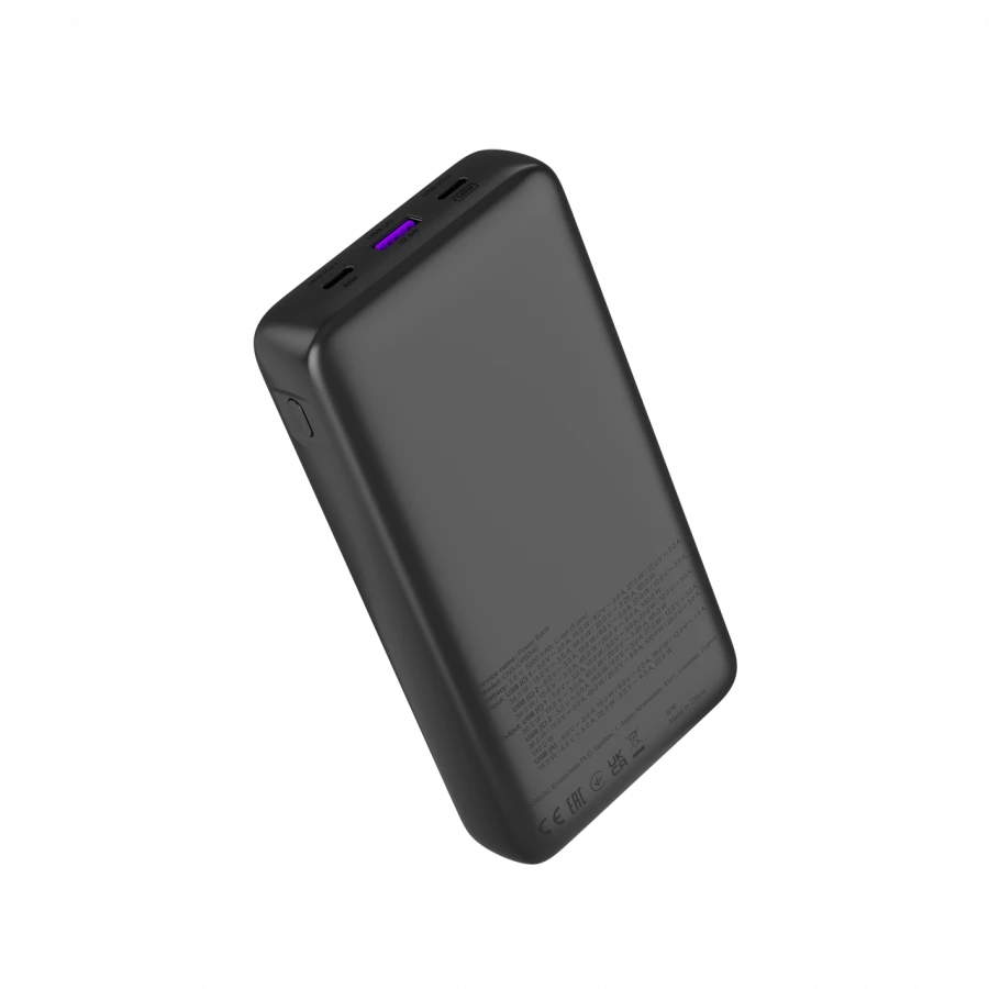 CANYON išorinė baterija PB-240, 25000mAh PD140W, su ekranu, matmenys 160,0 x 82 x 27 mm, svoris 508+-10 g, tamsiai pilka spalva