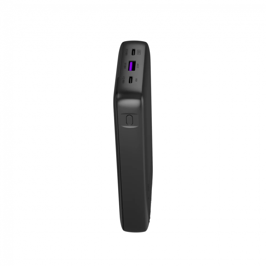 CANYON išorinė baterija PB-240, 25000mAh PD140W, su ekranu, matmenys 160,0 x 82 x 27 mm, svoris 508+-10 g, tamsiai pilka spalva