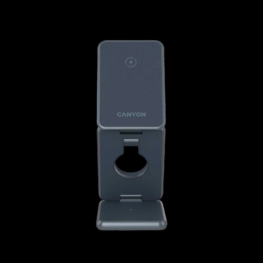CANYON sulankstomas belaidis įkroviklis OnCharge 309 15W 3in1 metalinis