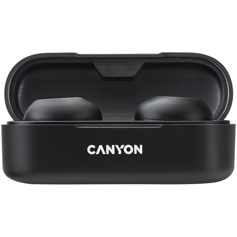 True Wireless ausinės aktyviam gyvenimo būdui Canyon TWS-1, Bluetooth 5.0, IPX4, Juodos