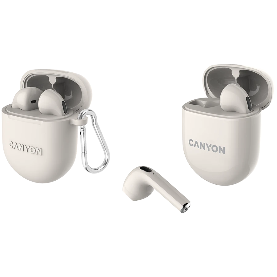 Canyon TWS-6 ausinės su įkrovimo dėžutėmis ir karabinu