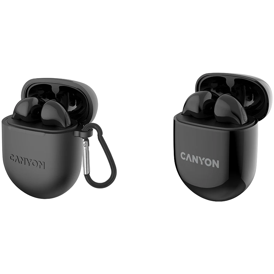 Canyon TWS-6 ausinės su įkrovimo dėžute ir karabinu