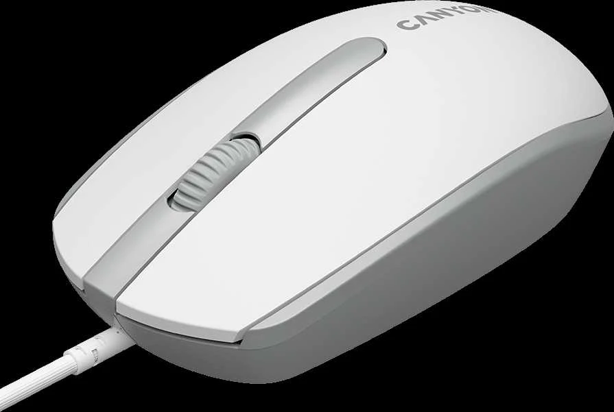 CANYON pelė M-10 su laidu balta pilka