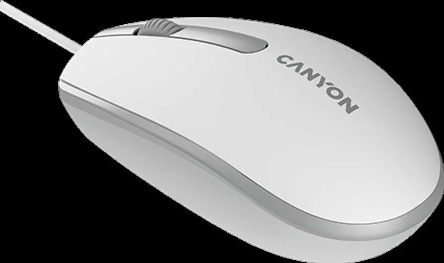 CANYON pelė M-10 su laidu balta pilka