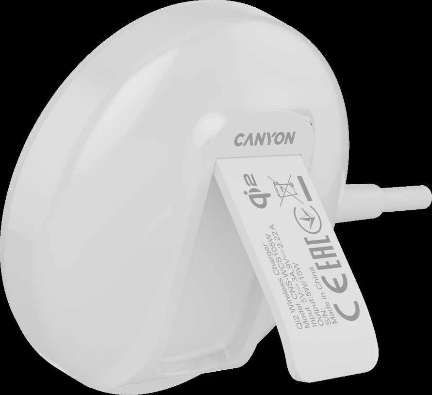CANYON belaidis įkroviklis WS-105 15W Qi2 Baltas