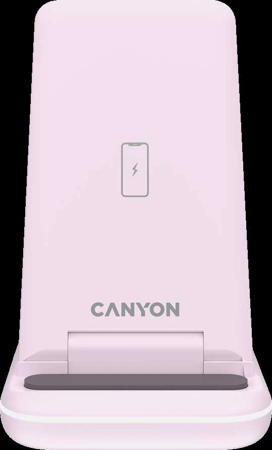 CANYON belaidis įkroviklis WS-304 15W 3in1 Iced Rožinė