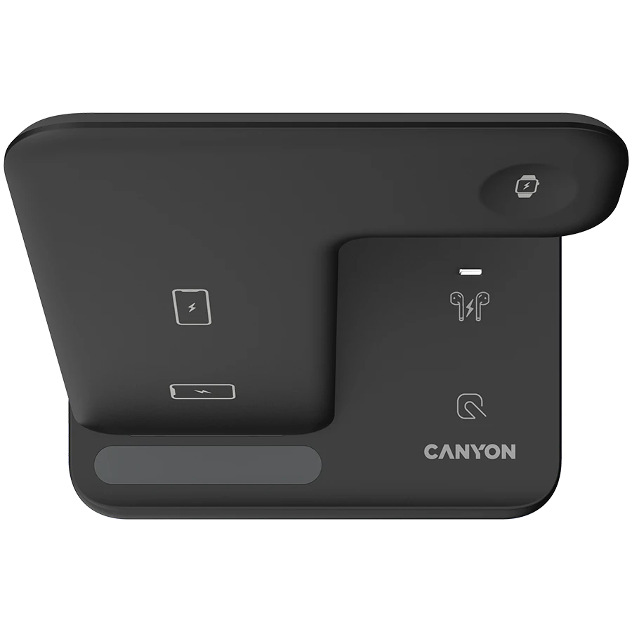 CANYON belaidis įkroviklis WS-302 15W 3in1 Juodas