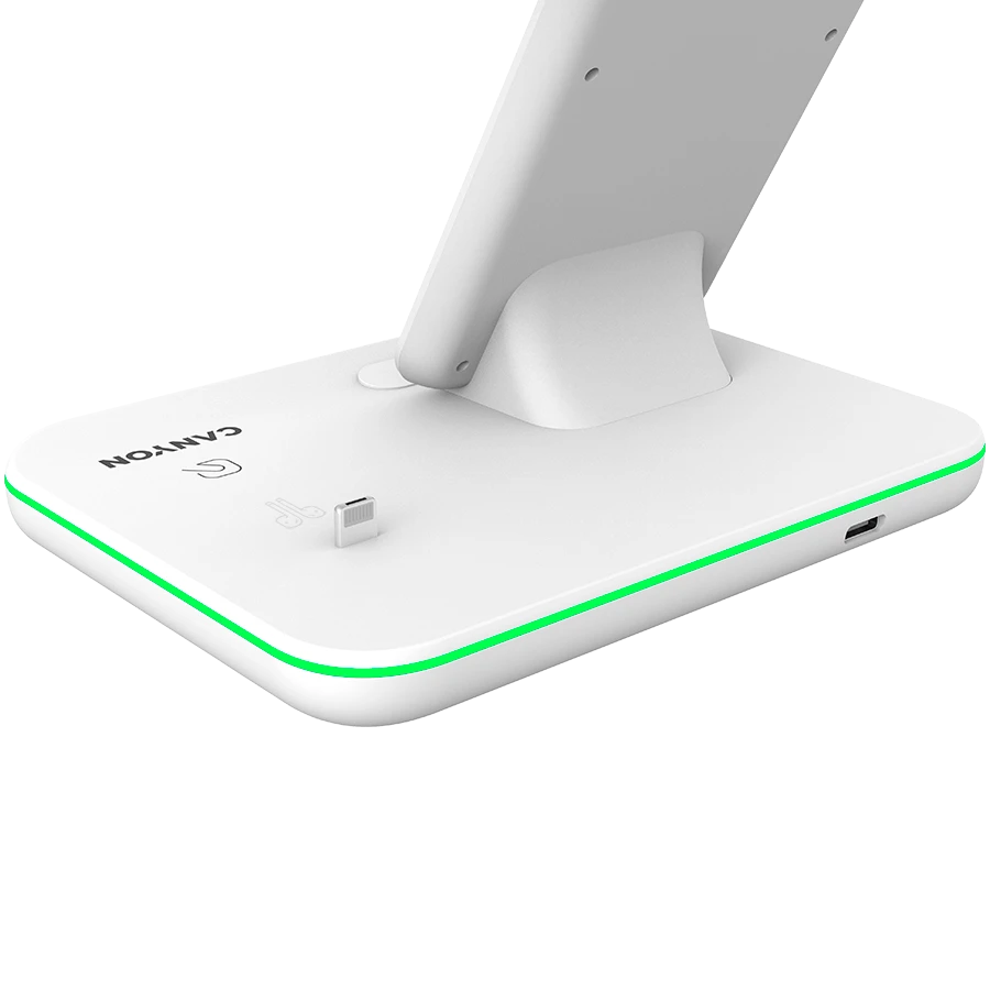 Universalus Belaidis įkroviklis Canyon 3in1 Wireless Charger WS-302, tinka vienu metu įkrauti Apple Watch, iPhone ir Airpods