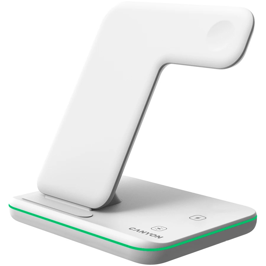Universalus Belaidis įkroviklis Canyon 3in1 Wireless Charger WS-303, tinka vienu metu įkrauti Apple Watch, iPhone ir Airpods