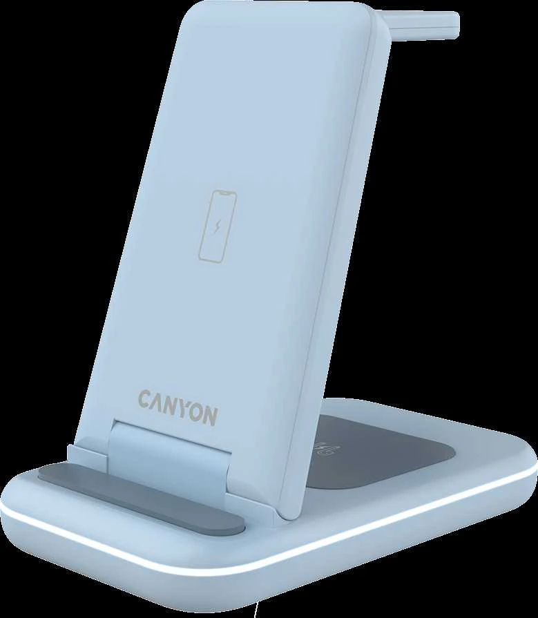 CANYON belaidis įkroviklis WS-304 15W 3in1 Mėlyna