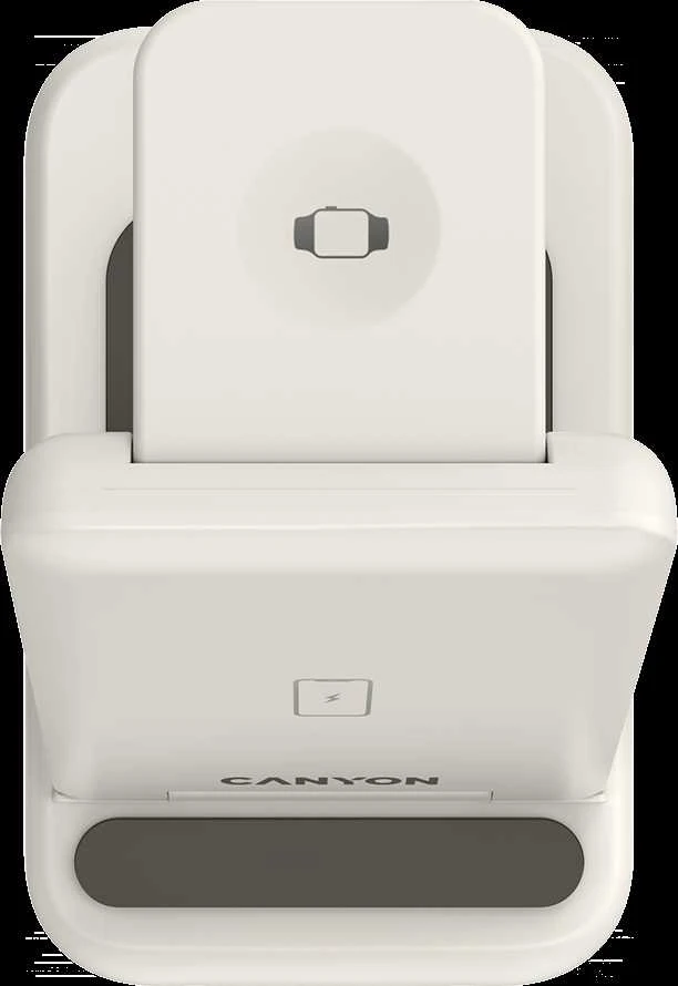 CANYON belaidis įkroviklis WS-304 15W 3in1 Cosmic Latte
