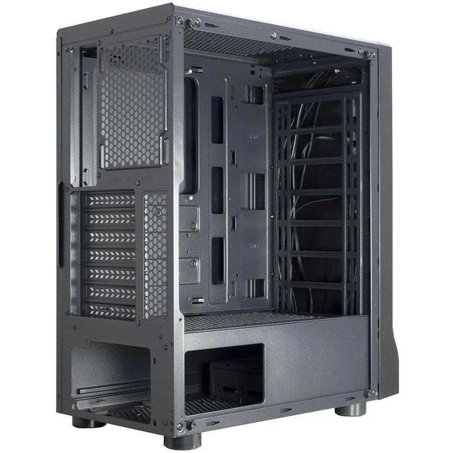 Važiuoklė INTER-TECH A-3411 Creek Gaming Tower, ATX, 1xUSB3.0, 2xUSB2.0, maitinimo šaltinis pasirinktinai, Lango šoninis skydelis, LED lemputė priekyje, integruotas RGB LED, Juodas