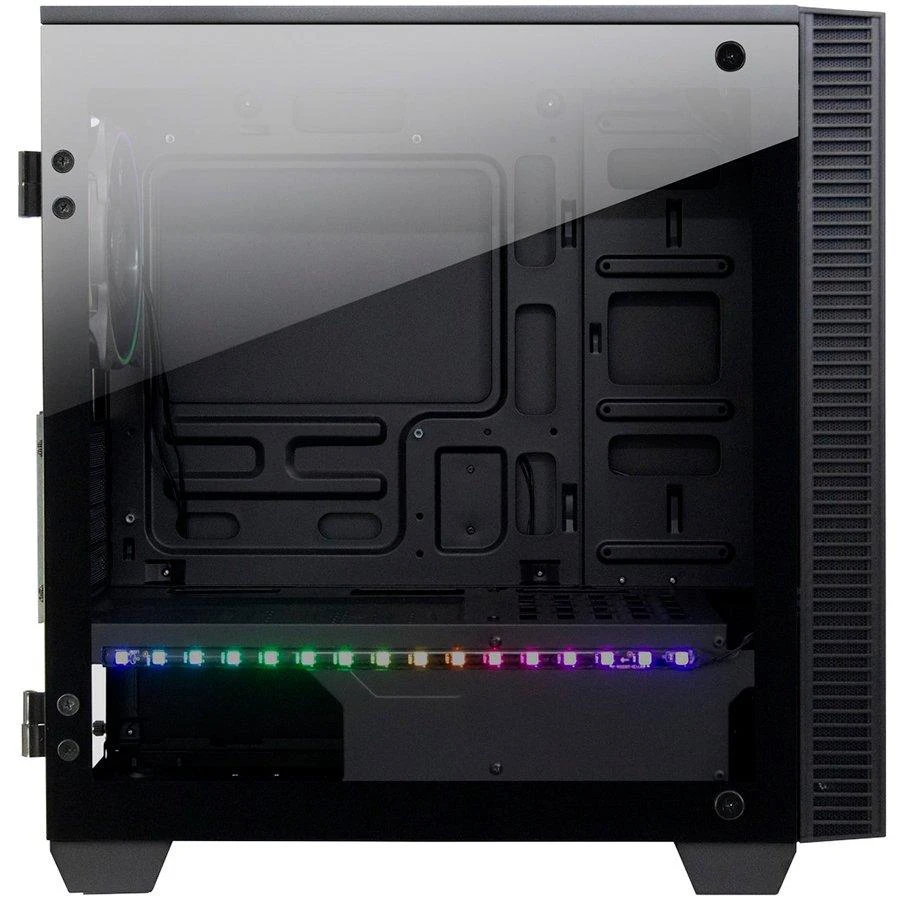 Važiuoklė INTER-TECH X-608 INFINITY MICRO, microATX, RGB, priekinis ir šoninis grūdintas stiklas, be maitinimo šaltinio