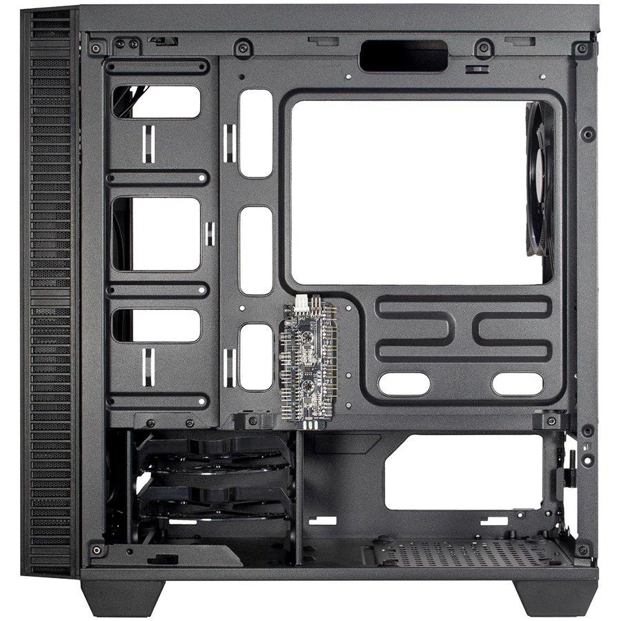 Važiuoklė INTER-TECH X-608 INFINITY MICRO, microATX, RGB, priekinis ir šoninis grūdintas stiklas, be maitinimo šaltinio