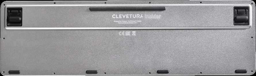 CLEVETURA CLVX 1 jutiklinio valdymo belaidė klaviatūra su dirbtiniu intelektu, ANSI JAV „Windows“ išdėstymas, žirkliniai jungikliai, aliuminio korpusas, interaktyvus RGB, palaikymas „Windows“ / „Linux“ / „MacOS“