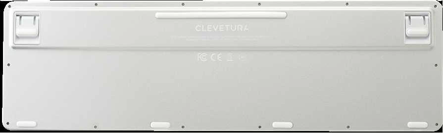 CLEVETURA CLVX 1 jutiklinių klavišų dirbtinio intelekto belaidė klaviatūra, ANSI JAV „Mac“ išdėstymas, žirkliniai jungikliai, aliuminio korpusas, interaktyvus RGB, palaikymas „Mac“ / „iPad“ / „Apple TV“ / asmeniniams kompiuteriams