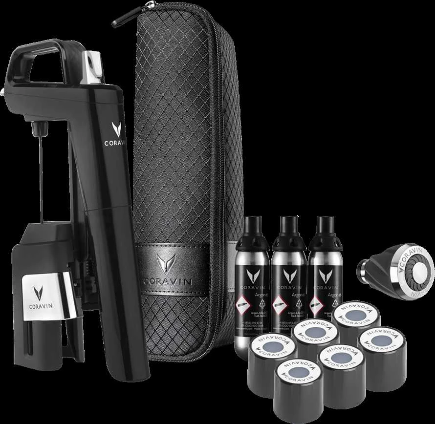 CORAVIN Timeless Six+ vyno konservavimo sistema - Piano Juodas